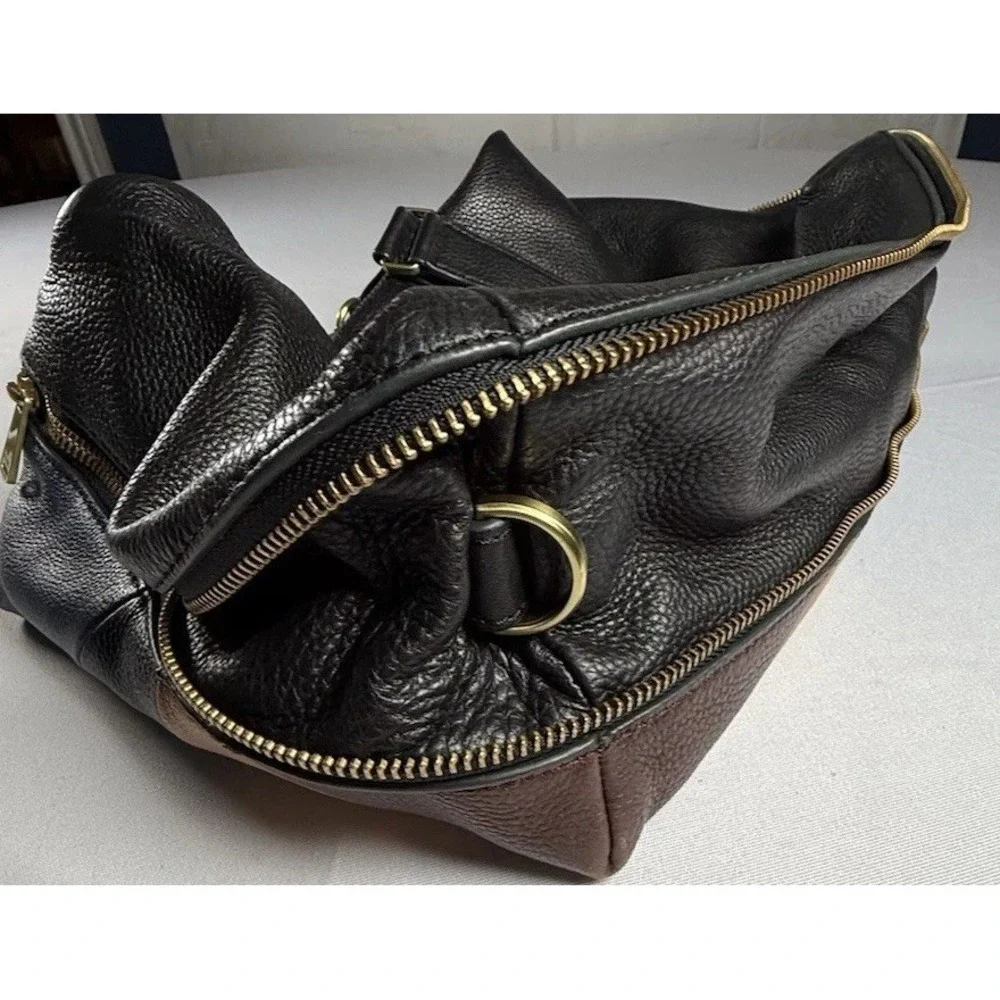 Fossil Preston Patchwork Satchel Bag Brown Multi Excellent‎ condition